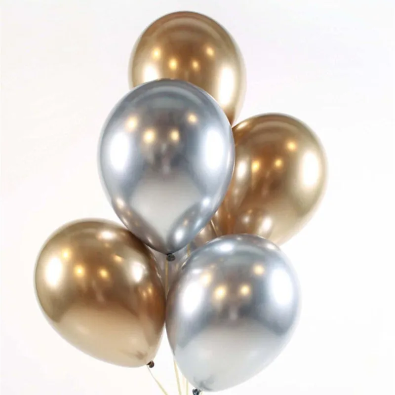 10pcs 12inch NEW Metallic Latex Balloon Thick Pearly Metal Chrome Alloy Colors Glossy Balloons Wedding Party Decoration baloon (2)