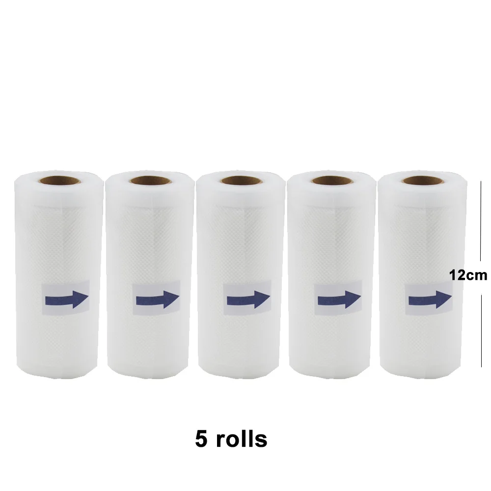 

5 Rolls/Lot Household Food Vacuum Packing Bag For Vacuum Sealer Vacuum Storage bags Food Fresh Long Keeping 12cm*500cm