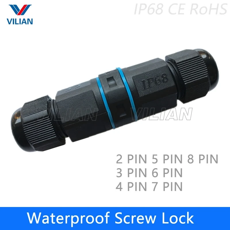 Проводной адаптер промышленная штепсельная вилка 2/3/4 Pins 20A прямой разъем IP68