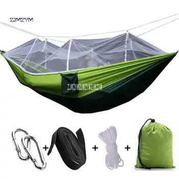 

50pcs/lot New Outdoor Mosquito Net Hammock SY-00002 Portable Camping Sleeping Hammock High Strength Parachute Fabric Hanging Bed