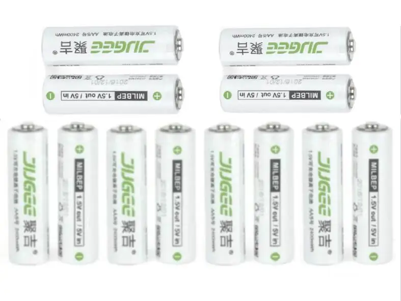 12 шт. JUGEE 1.5 В 2400mWh AA Литий-полимерная Литий-Ионная литий-полимерные аккумуляторы