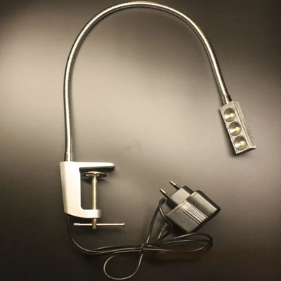 

110V/220V 3W Led Sewing Machine Working Gooseneck Lamp With Outlet Plug