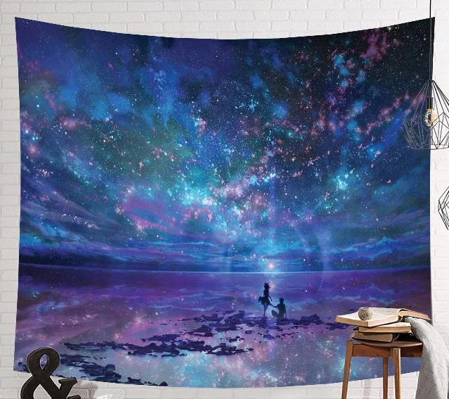 

CAMMITEVER Space Starry Sky Starlight Tapestry Wall Hanging Multifunctional Tapestry Boho Printed Bedspread Cover Yoga Mat