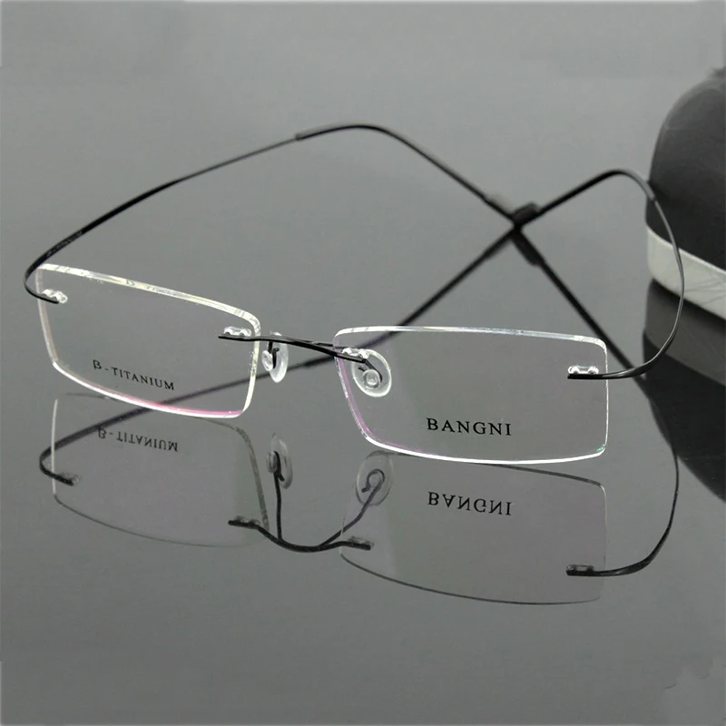 B Titanio Senza Orlo Hingeless Non Vite In Titanio Puro Flessibili Occhiali  Da Vista Occhiali Da Vista Montatura Per Occhiali del Telaio Dell'ottica  1004|spectacles optical frames|optical frameflexible eyeglasses - AliExpress