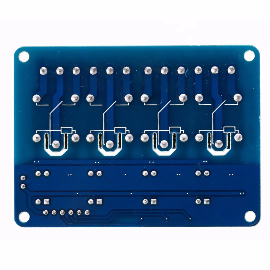 Durable 5V 4 Channel Relay Module With Optocoupler Four Ways Relay Module Board for PIC AVR DSP ARM Arduino 7.5x5.5x1.7cm