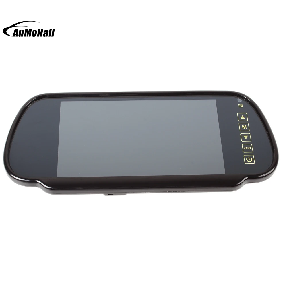 <b>7 Inch</b> Touch Button <b>Car</b> Rearview Mirror <b>Monitor</b> Parking Reverse ...