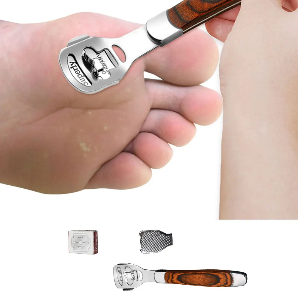

Professional Foot Care Stainless Steel Cuticle Remover Dead Skin Removal Pedicure Skin Hard feet Shaver Scraping Knife Tool