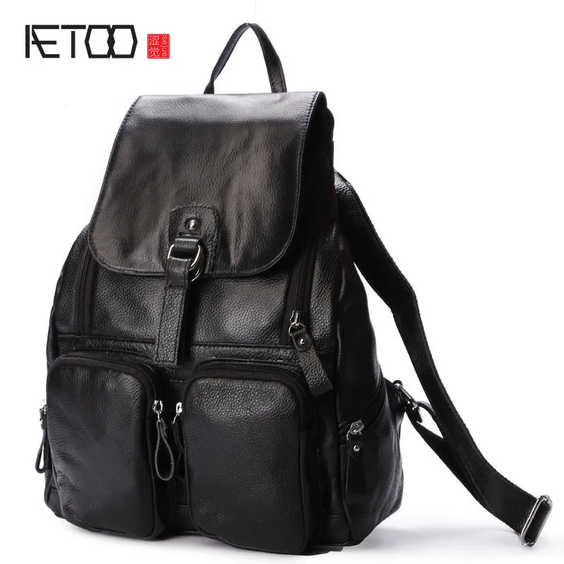 AETOO autumn and winter Korean version of the new leather backpack first layer of leather backpack