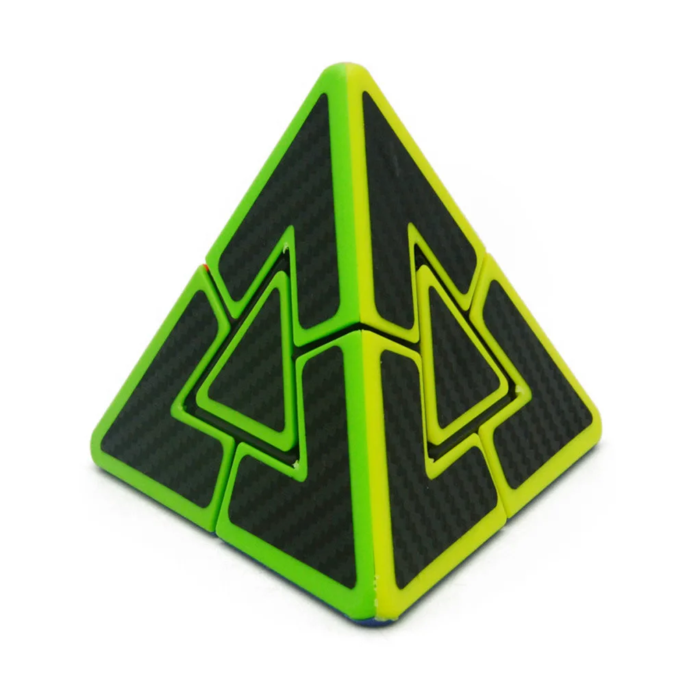 

Carbon Fiber Sticker Triangle 2x2x2 Pyramid Magic Cube Speed Puzzle 2x2 Cube Educational Fidget Magico Cubo Toys Gifts
