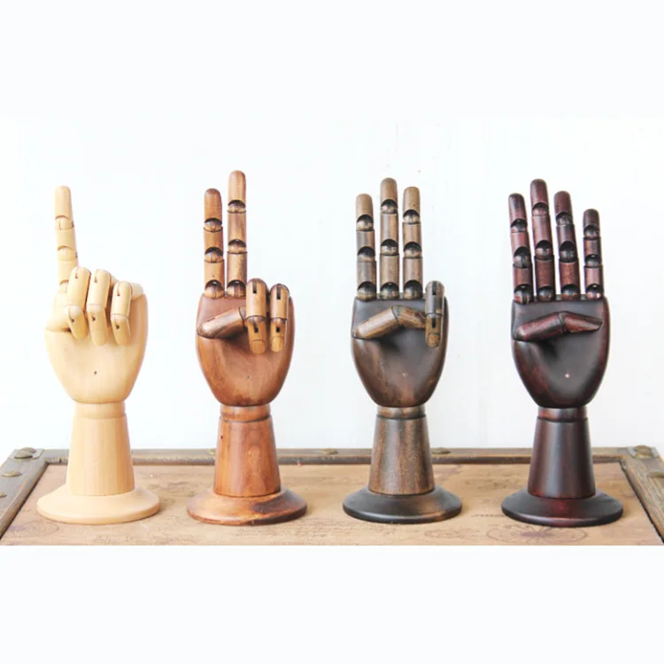 

Free Shipping!! Fashionable Style Male Wooden Hand Mannequin Wooden Hand Model Factory Direct Sell
