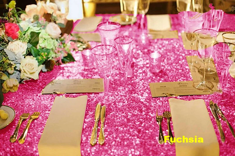 Tovaglia rettangolare con paillettes Glter oro rosa tovaglia tovaglia
