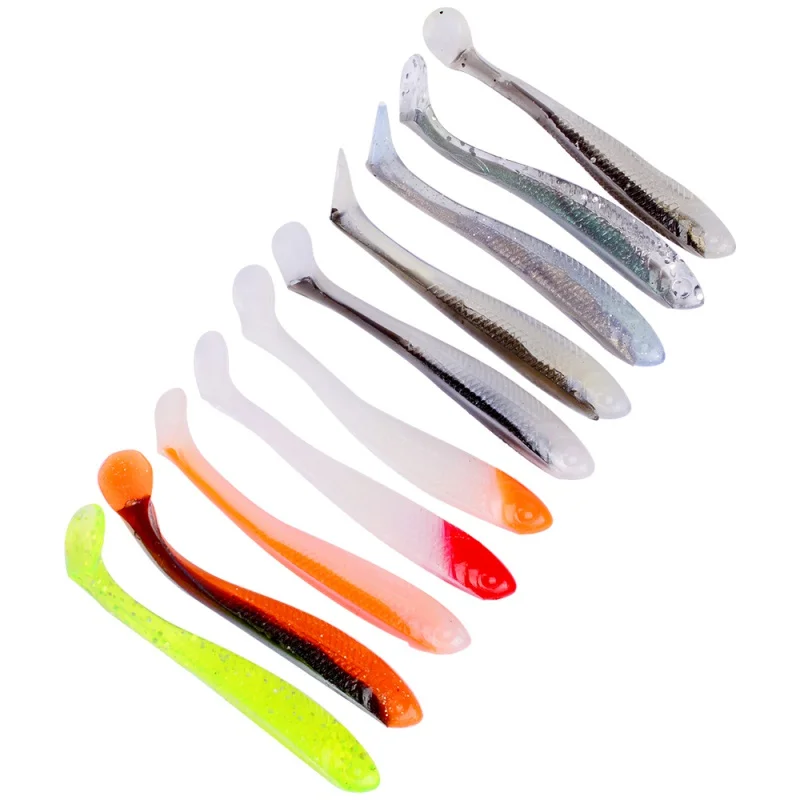 

10PC/Road Bait Soft Fishing Bait 60mm/1.5g Soft Lure Fishing Lure Soft Silicone Baits Carp Wobblers For Fishing Tackle