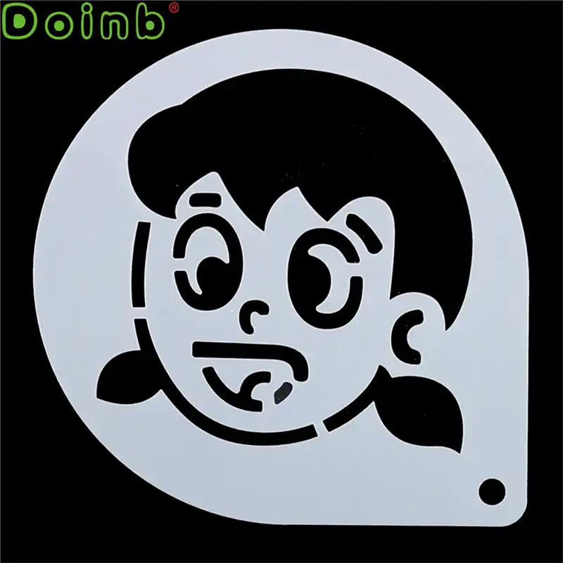 Anime Cartoon Characters Cookie Coffee Stencil Cake Decorating Fondant Plastic Template Mold Frostings Spray Stencils 6 Inch Aliexpress