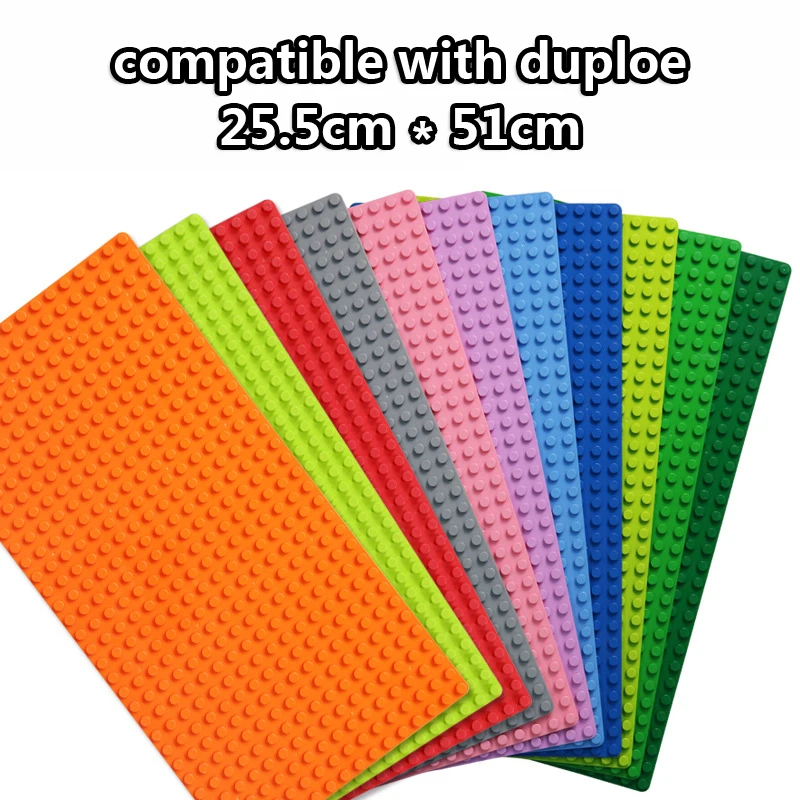 

521 Big Size Bricks Base Plate 16*32 Dots 51*25.5cm Baseplate Building Blocks Compatible LegoINGLYs Duploe Toys For Children