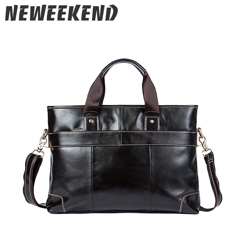 

Genuine Leather Oil Wax Men's Fashion Design Briefcase Crossbody Shoulder Handbag Portfolio Messenger Bag Sling Bag MR7708