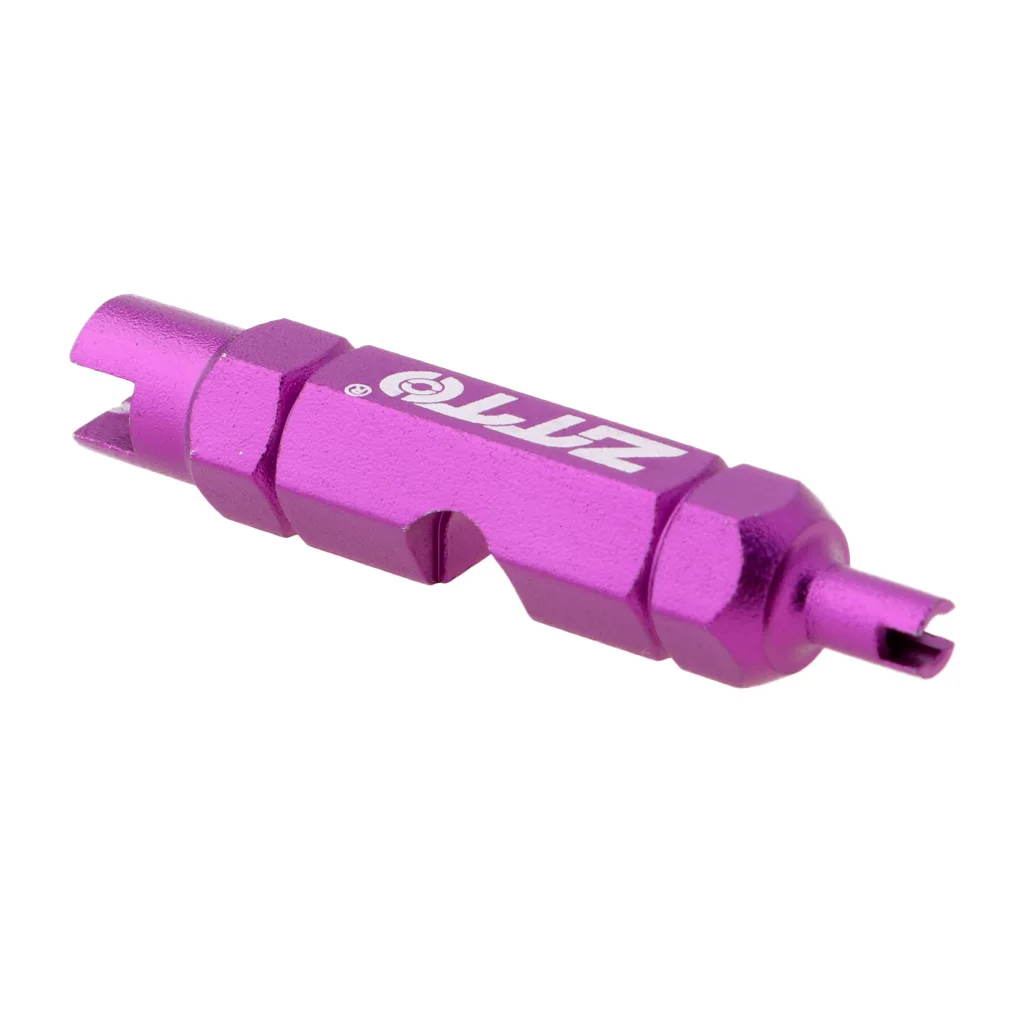 Aluminium Alloy Valve Core Remover Tool for Presta Valve Cores and Schrader Valve Cores with 5mm Wrench Tube Cycling Tires