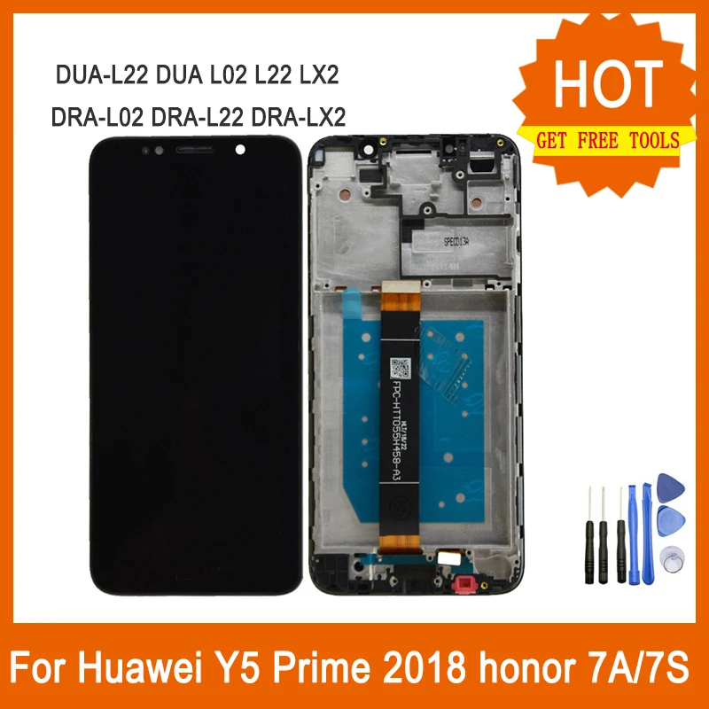 Для huawei Y5 Prime 5,45 ЖК-дисплей дигитайзер сенсорный экран Ремонт для huawei для Y5 Pro ЖК-экран с рамкой