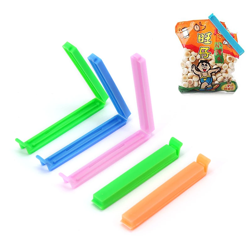 

5 Pcs/set Plastic Bag Sealing Clips For Kitchen Food Fresh Storage Sealer Snack Clip Mini Vacuum Clamp Tool Accessories