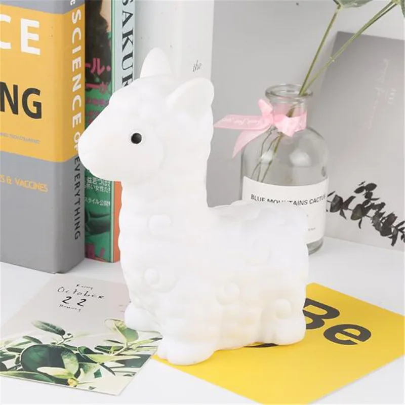 Leedome 3D Alpaca ночник новинка животное светодиодная лампа для сна ребенка