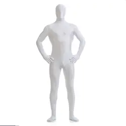 Высокое качество белый полное тело Зентаи костюм унисекс лайкра спандекс Bodusuit комбинезон для Halloween