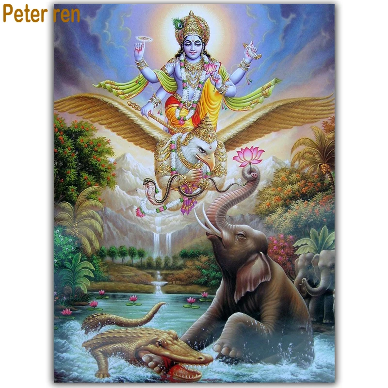 

Diy diamond mosaics religion Virgen 3d square diamond painting Lakshmi 40*50cm full drill diamond embroidery Save elephants
