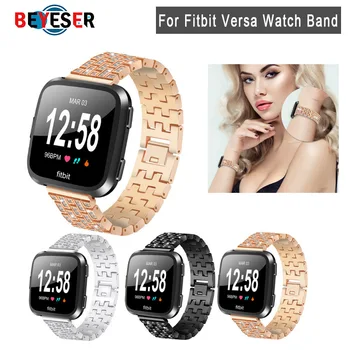 

New Metal Strap For Fitbit Versa band strap Screwless Stainless Steel Bracelet For Fitbit Versa Wristbands Replace Accessories