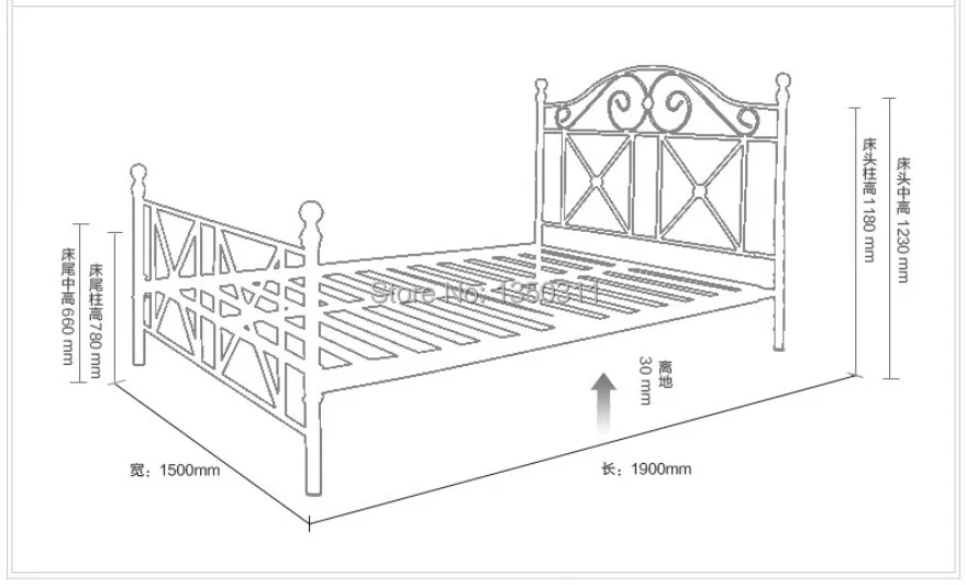 Modern, wrought iron metal bed, single or double. Width (1 m to 1.8 m) * 2 meters in length can be customized Modern, wrought iron metal bed, single or double. Width (1 m to 1.8 m) * 2 meters in length can be customized
