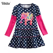 VIKITA платье для девочек; Детские платья с героями мультфильмов для девочек; Одежда для маленьких детей; костюм vestidos; roupas infantis menina От 2 до 7 лет