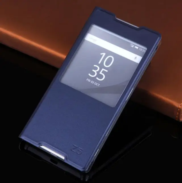 Кожаный чехол для Sony Xperia Z5 E6633 E6653 ZE6683 E6603 флип Mini / Compact E5823 E5803 сумка телефона на