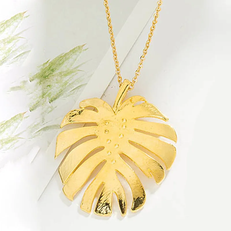 gold leaf necklace Африканский Символ сережки античное серебро Цвет Adinkra Gye Nyame серьги этнические ювелирные изделия - Окраска металла: gold leaf necklace