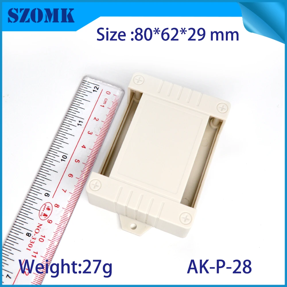 

2018 new design 80x62x29mm abs plastic din rail electronics wall mount enclosures terminal block din rail clip case for power