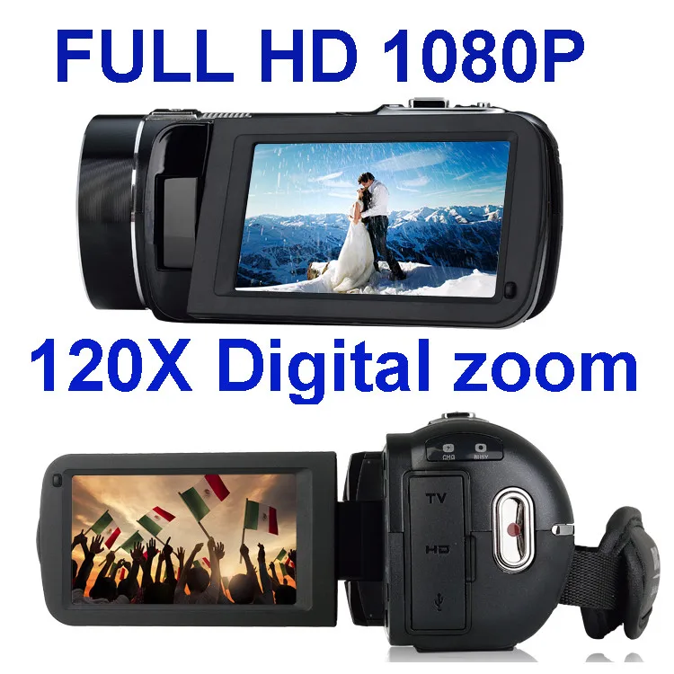 Winait120x цифровой зум видеокамера с 3.0 ''TFT сенсорный дисплей Цифровая видеокамера, 10 x Оптический зум видеокамера
