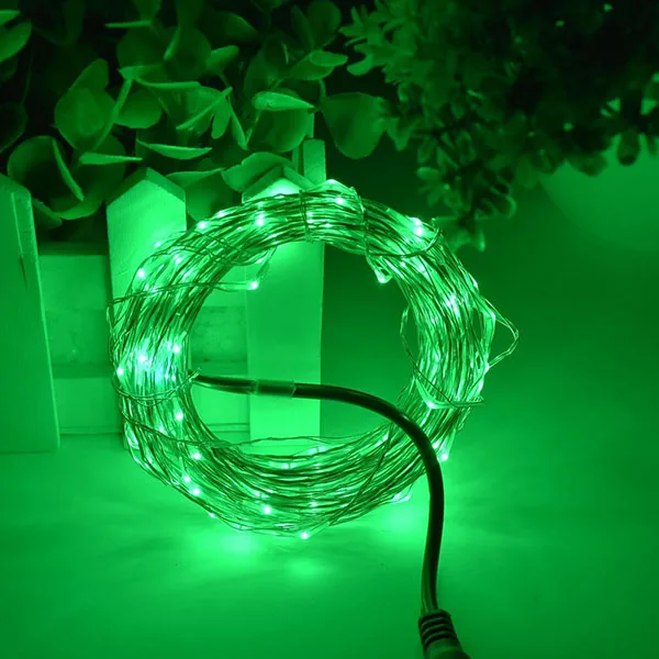 DC12V 5M/10M LED Outdoor Silver Wire DC connector LED vines String Light for Christmas Wedding Party Decoration Fairy Light