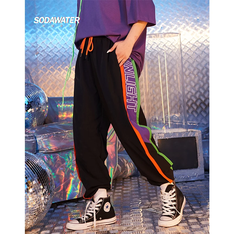 SODAWATER Girl Streetwear Sweatpants 2019 Summer Side Letter Print Loose Trousers Women Elastic Wasit Casual Joggers Pants 9327S SODAWATER Girl Streetwear Sweatpants 2019 Summer Side Letter Print Loose Trousers Women Elastic Wasit Casual Joggers Pants 9327S