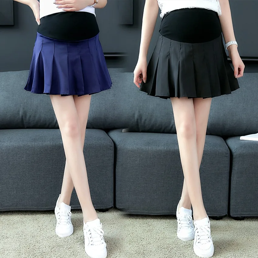 Летняя новая юбка для беременных женщин сетчатая красная секция Короткая