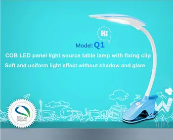 

[Seven Neon]2sets fashion 5W 150LM patent design clamp COB LED panel light source table lamp with fixing clip LED table lamp