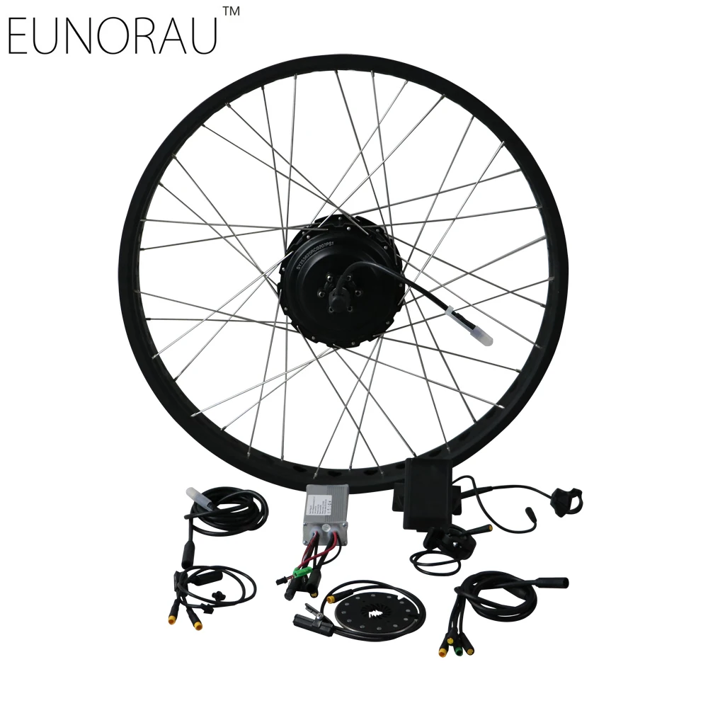 EUNORAU EBIKE DIY 36V500W shengyi DGW25C кассета для заднего электрического велосипеда набор для преобразования жира 20''2" Мотор колеса 175 мм открытый размер