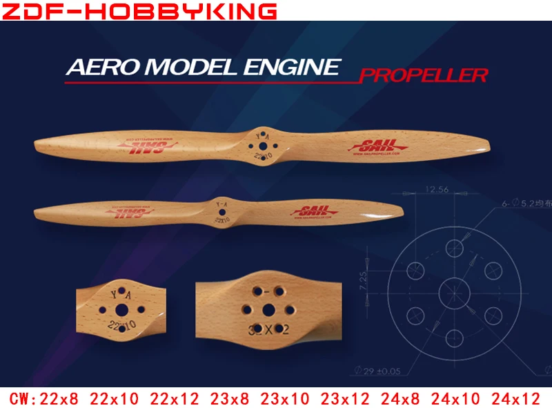 

Wooden RC Airplane Propeller CW For DLE55RA DLE61 DLE61 Gasoline Engine 22x8 22x10 22x12 23x8 23x10 23x12 24x8 24x10 24x12