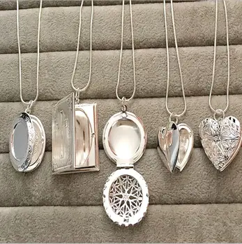 

5 style Frame Necklaces pendant necklaces for men silver plated women necklaces gifts for lover fashion jewelry