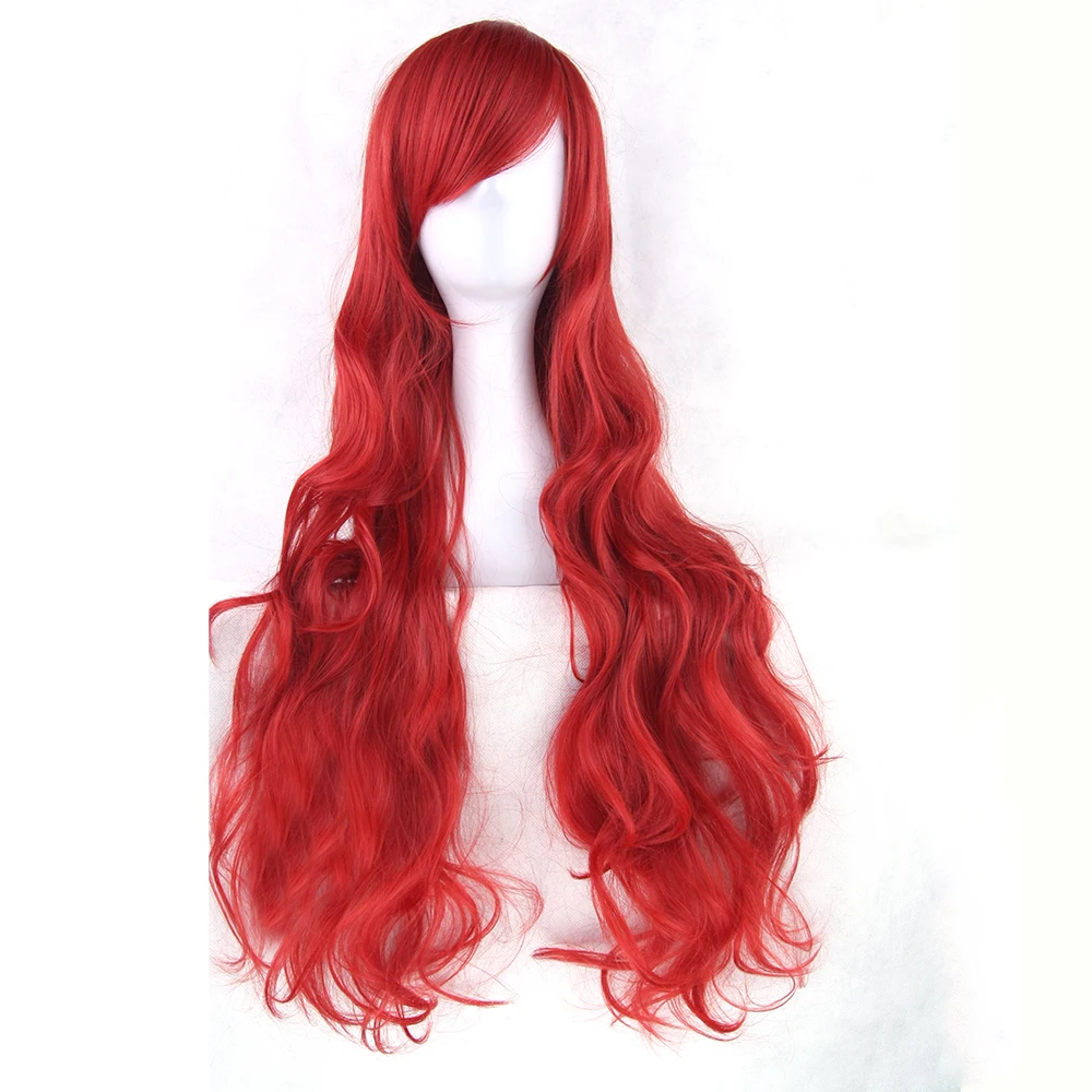 

Soowee 20 Colors Long Curly Women's Hairpiece High Temperature Fiber Synthetic Hair Gray Red Party Hair Cosplay Wigs