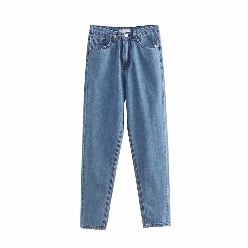 Cena Jenny i Dave jeans kobiety high street miękkie elastyczne dżinsy regularne prosto brak solidna vintage washed jeans dla kobiet plus rozmiar 0907