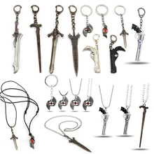 Gioco May Cry Portachiavi Dmc 5 Dante Nero Ribellione Risveglio Rosso Queen Del Pendente Del Metallo Portachiavi Demone Donne Degli Uomini Dei Monili llaveros