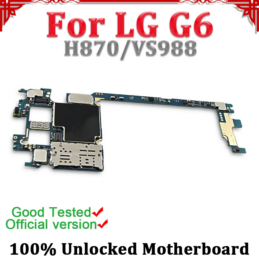 

Full Tested Unlocked For LG G6 Motherboard H870 VS988,Disassemble Logic Board For LG G6 H870 VS988 Mainboard With Full Chips