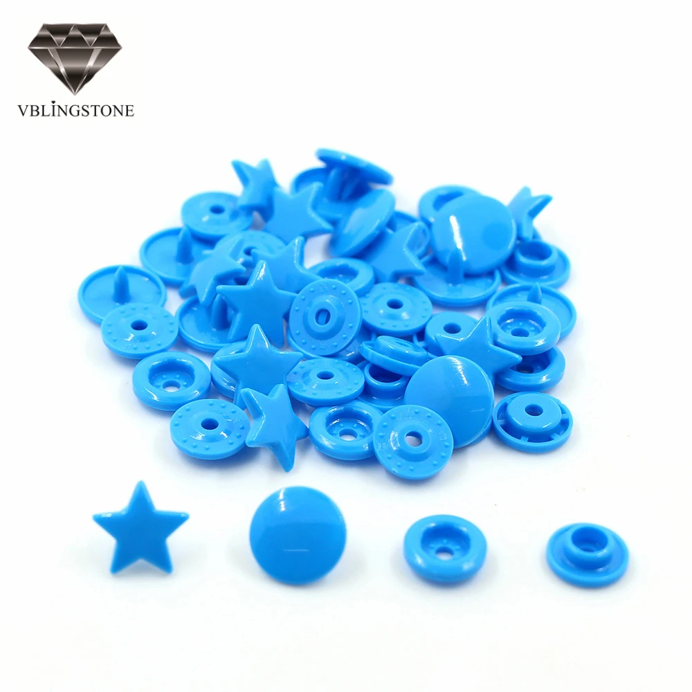 20 наборов KAM в форме звезды T5 пластиковые защелки для детской одежды аксессуары глянцевые кнопки "сделай сам" 12 мм