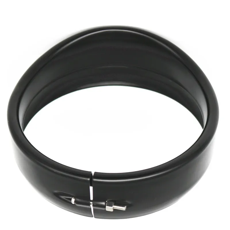 1PC 5.75Inch Black/Chrome LED Headlight Trim Ring Bezel Cover for-later FXSE and 1994-1999 FXSTC Models - Цвет: 5.75inch Black