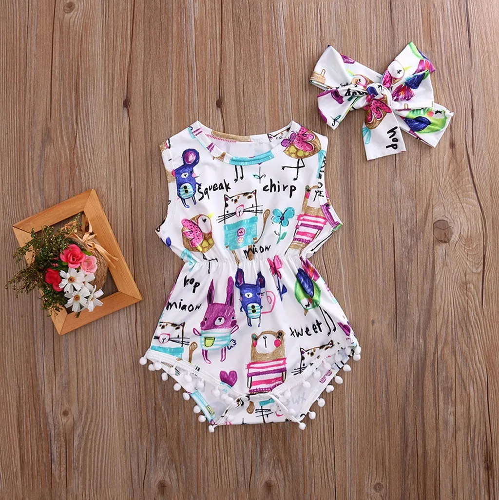 SZYADEOU для новорожденных одежда для малышей Летний комбинезон-песочник для маленьких девочек мальчиков meisje одежда Комплекты одежды manga животного боди L5