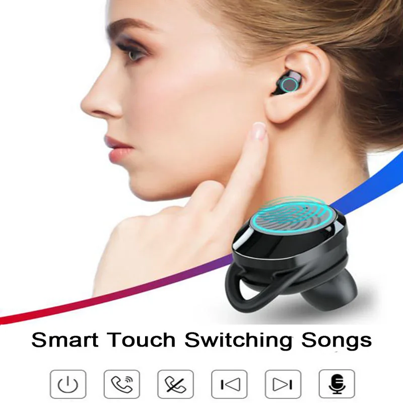 G02 TWS 5.0 Bluetooth 9D Stereo Earphone Wireless Earphones IPX7 Waterproof Earphones 3300mAh LED Smart Power Bank Phone Holder