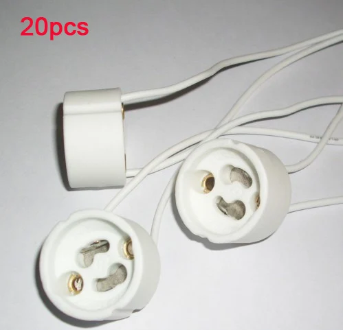 Ceramic Lampholder Bulbholder Halogen G10 GU10 Heat Resistant With Flyleads