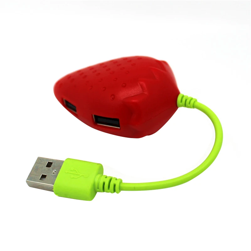 Милый фруктовый стиль в форме клубники 4 порта Usb 2,0 концентратор для ноутбука планшета ПК мыши клавиатуры