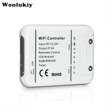 DC12V 24 V 5 канал Wi-Fi светодиодный Управление; для RGB/RGBW/RGBWW Светодиодные ленты музыки и режим таймера, Wi-Fi, Управление IOS/Android смартфон